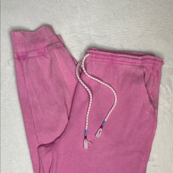 Sundry Sunnyside Waffle-knit Jogger Iconic Pink Pants Size S - Picture 2 of 8